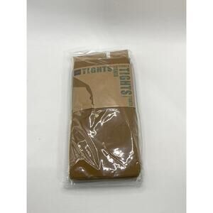LOOK FOOTWEAR Women's Brown Solid Ribbed Pull-On Tights SZ OS